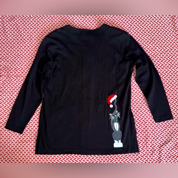 Vintage 90s Bechamel Cat Lady Sweater Christmas Kittens Petite Small EUC - Picture 10 of 13